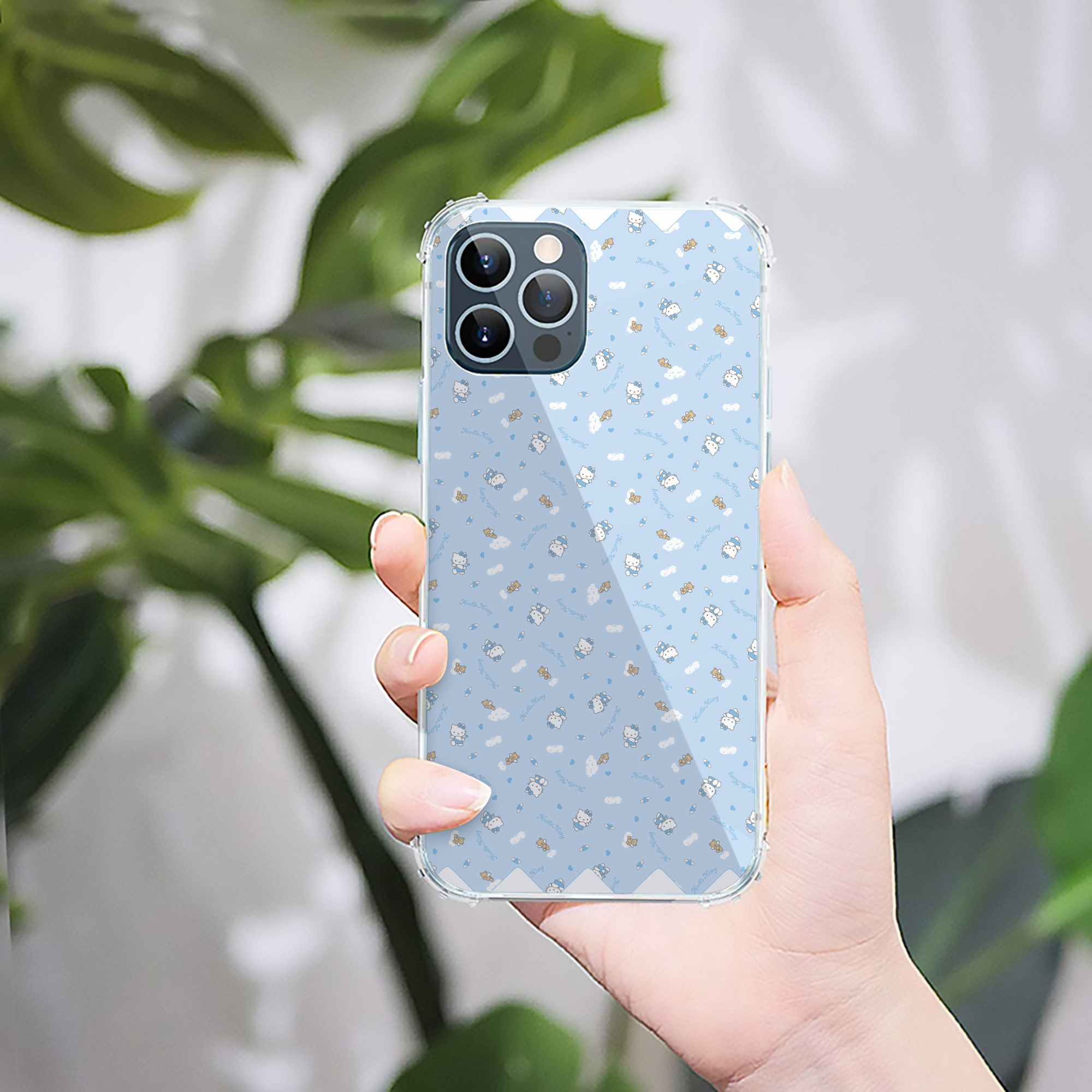 （画像用） Hello Kitty ハローキティ 【iPhone 12シリーズ対応】透明スマホケース（クリアソフトケース）